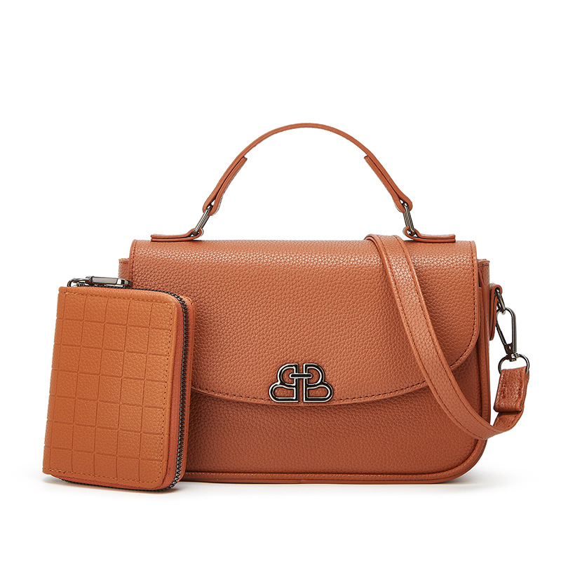 Women's New Mother-and-Child Crossbody Handbag PU Material Urban Minimalist Chain Lock Big Size for Commuting