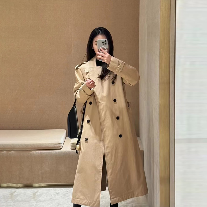Women's High Quality Long-Style Trench Coat Waterproof Autumn Outerwear