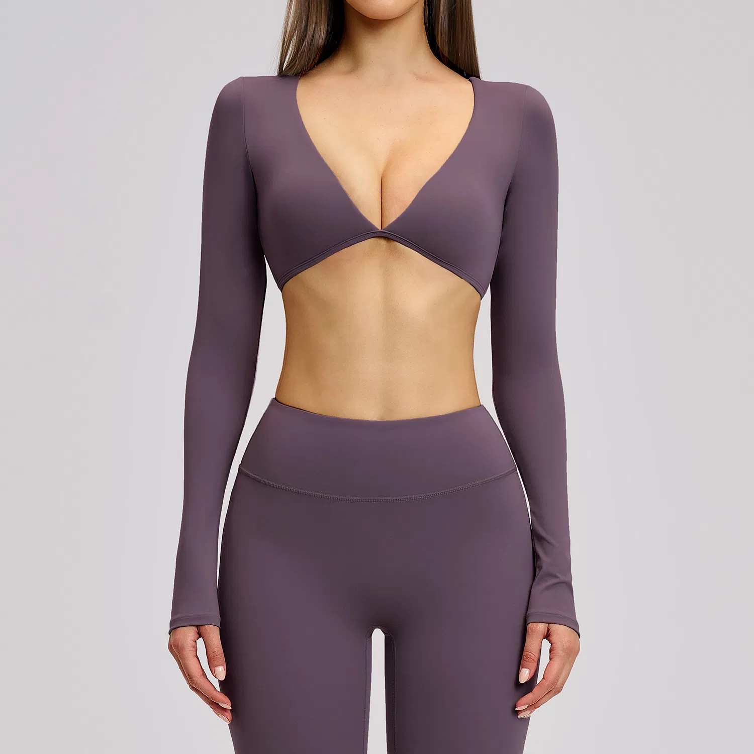 Women's Clothing Slim Fit Long Sleeve Tee Casual Clothes Gym Yoga Tops
