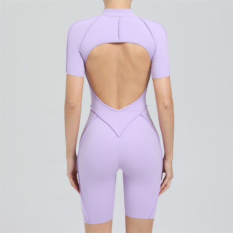 2025 Red Women's Sports Bodysuit & Jumpsuit Sexy Yoga Fitness Training Playsuit with Zippers Workout Sports Bulk Sportswear