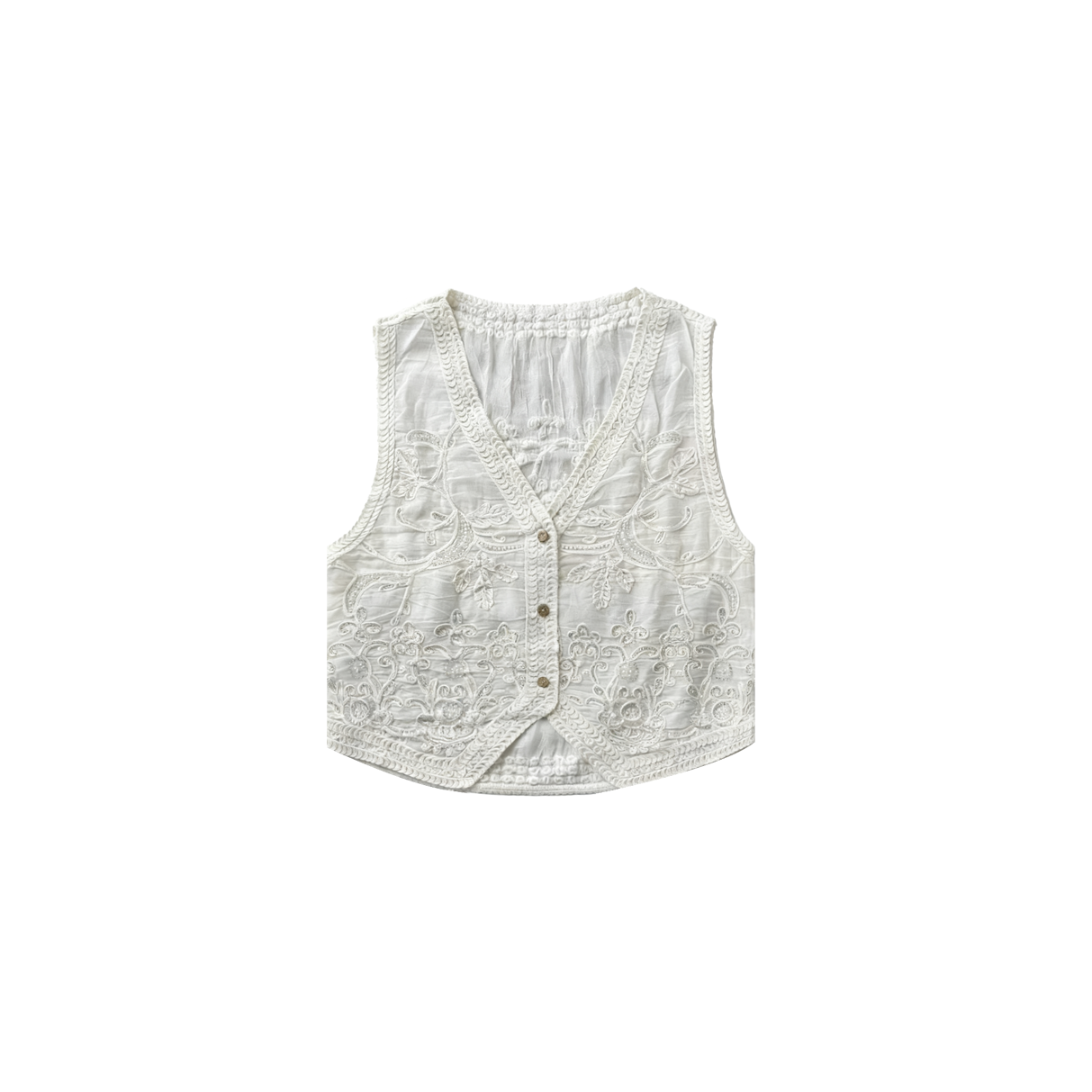 Factory Direct Sale Women's Casual Regular Hollow-out Back Heart Water-soluble Knitted Fabric Embroidery Outerwear V-neck