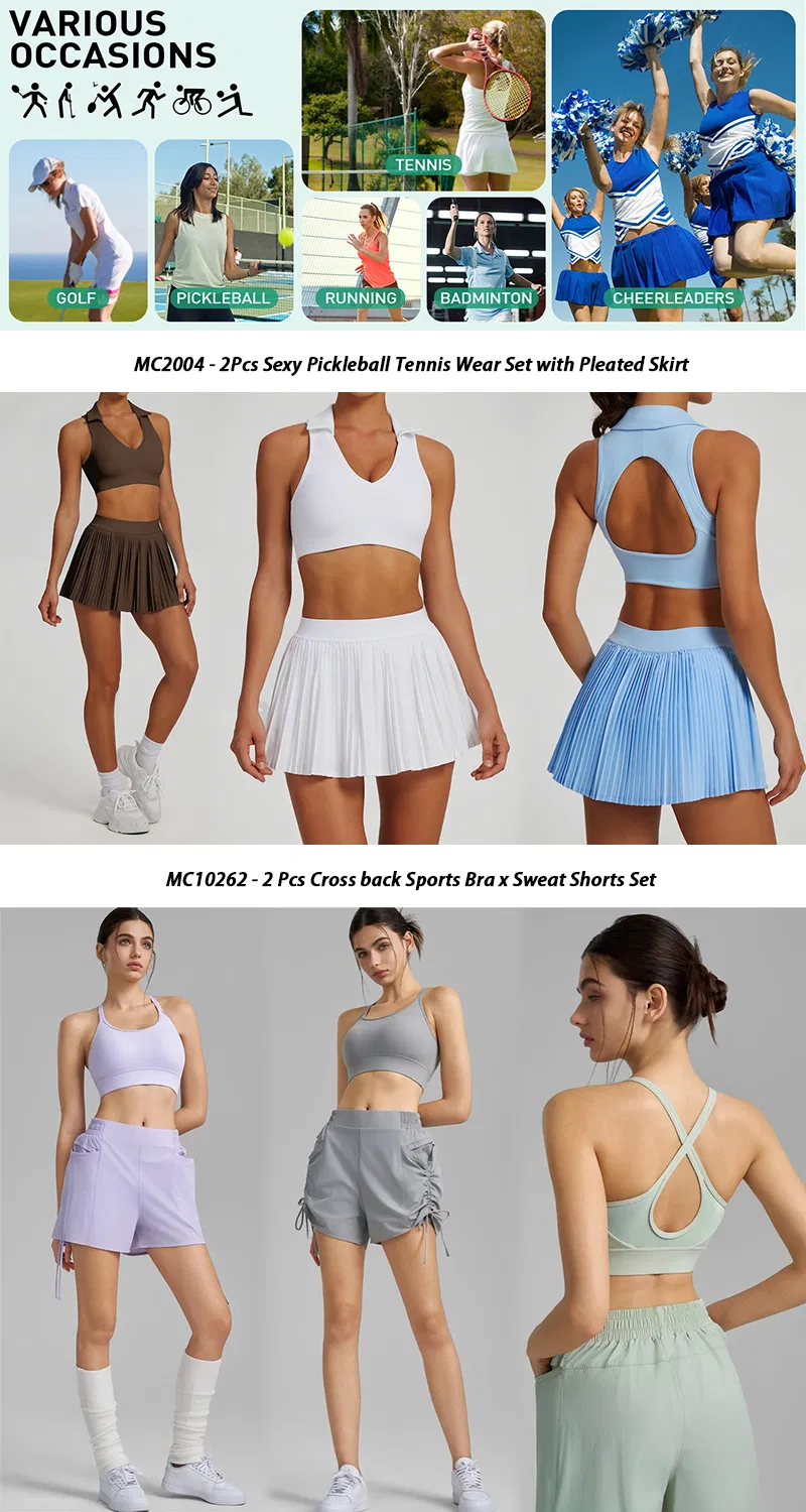 2Pcs High Impact Sports Bra Set