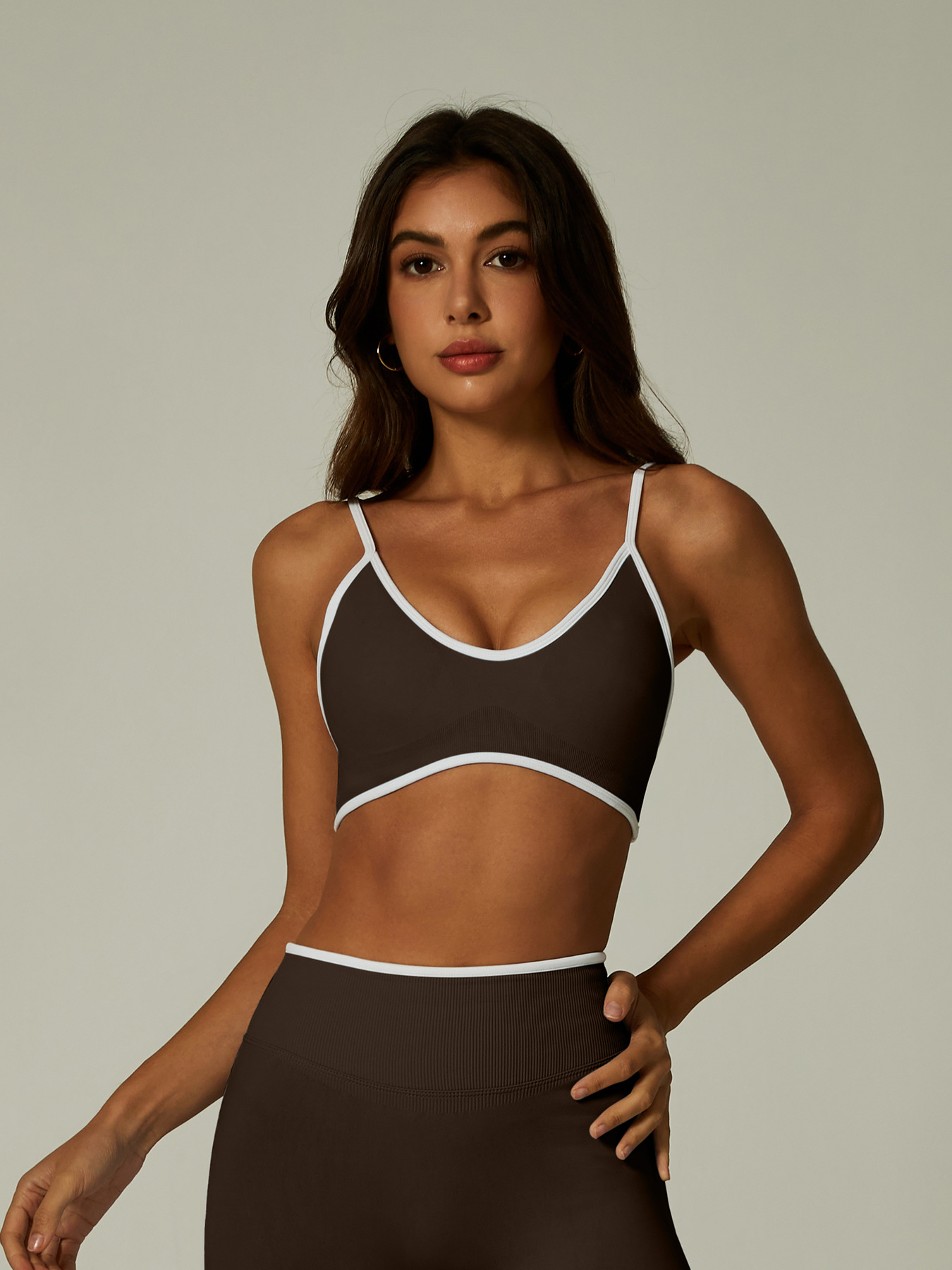 L-CP053 Women's Sportswear Sets Seamless Yoga Sets Breathable High-waisted Yoga Sets Color Blocking Pilates Gym Fitness Sets
