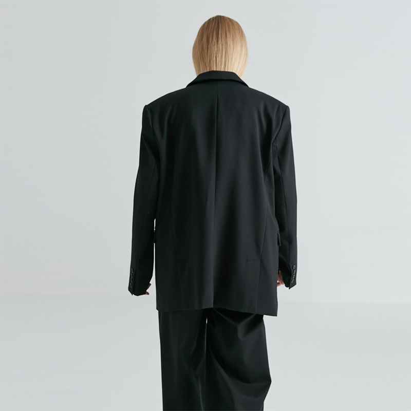 OEM High Quality Oversized Women's Blazer Jacket Autumn Solid Color Long Sleeves Blazer Women's Suits Office Business