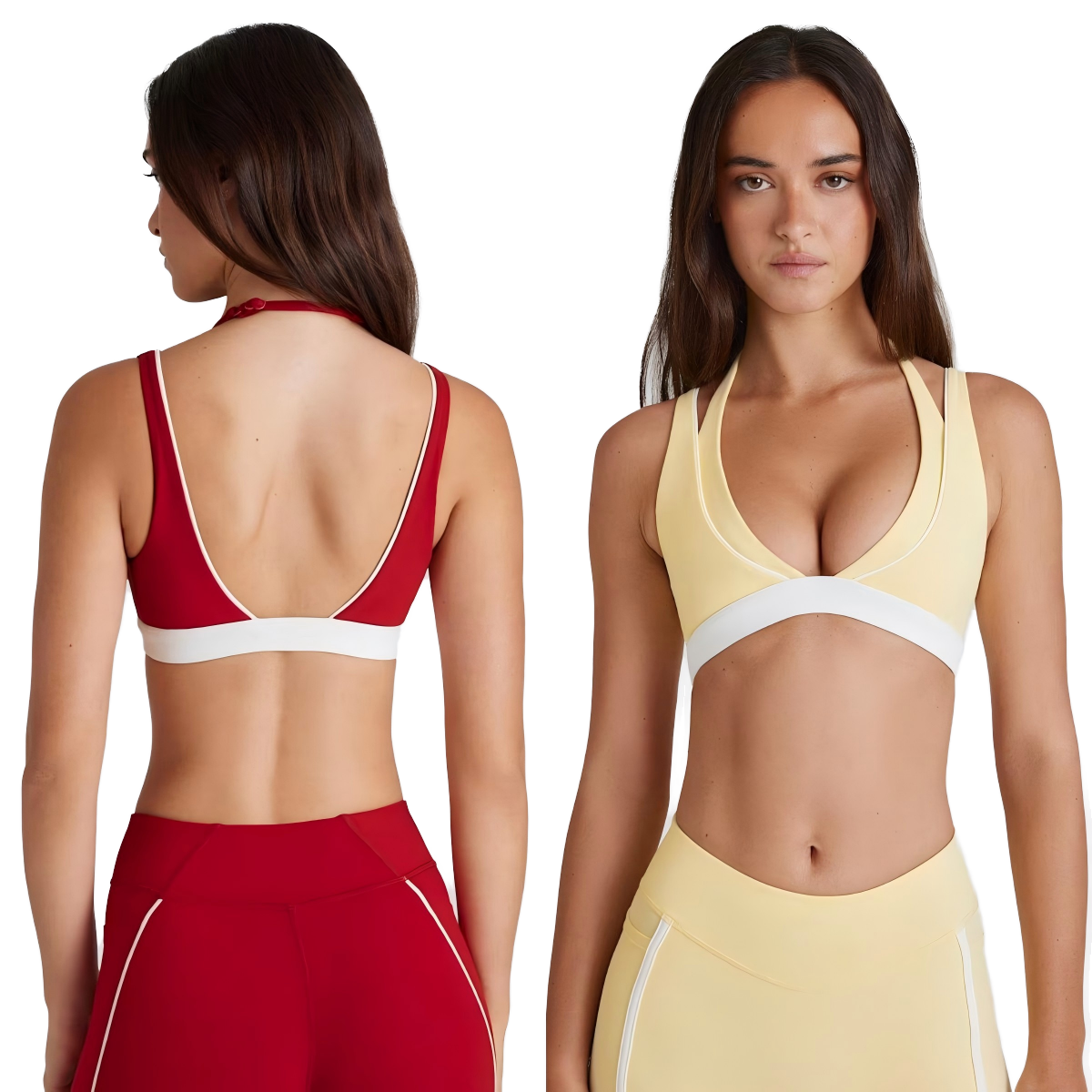 New Hot Wholesale Women's Yoga Set Workout Outfit Patchwork Sleeveless Push up Sports Bra High Elastic Gym Pants Fitness Wear