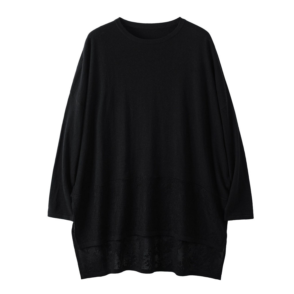 2025 Spring Summer Collection Elegant All-Season Casual Long Sleeve Pullover Top for Women 30% Wool Blended Commuter Loose Solid