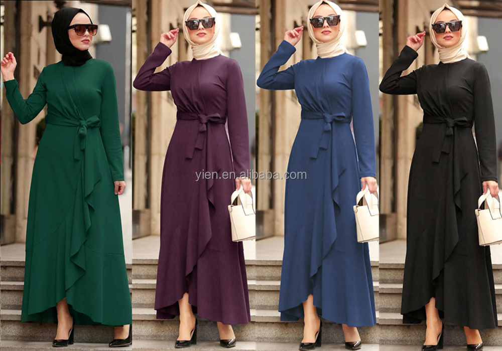 Long Sleeve Leisure Woman Dresses Lace-up Length-skirt Woman Dresses