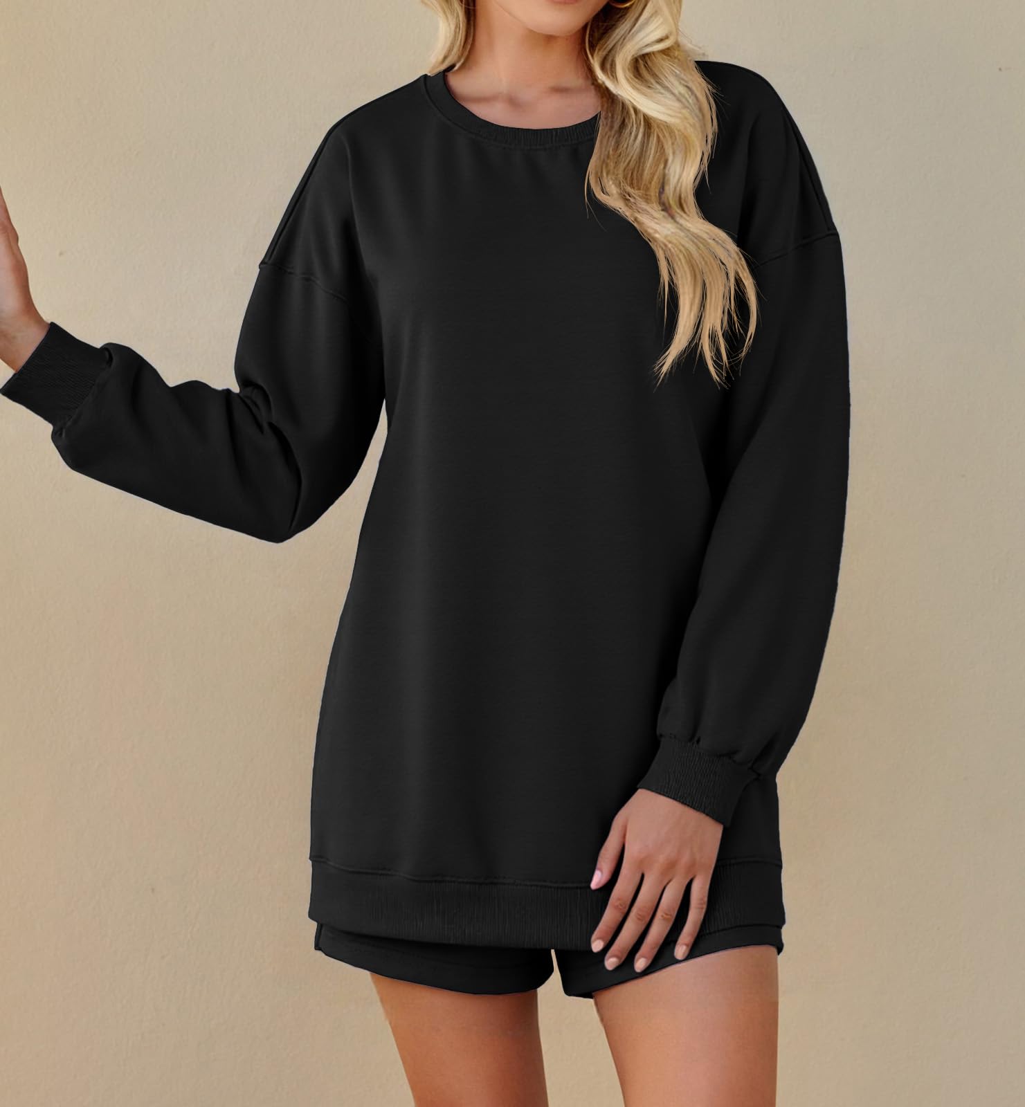 Women Sweatshirt Short Set style 2