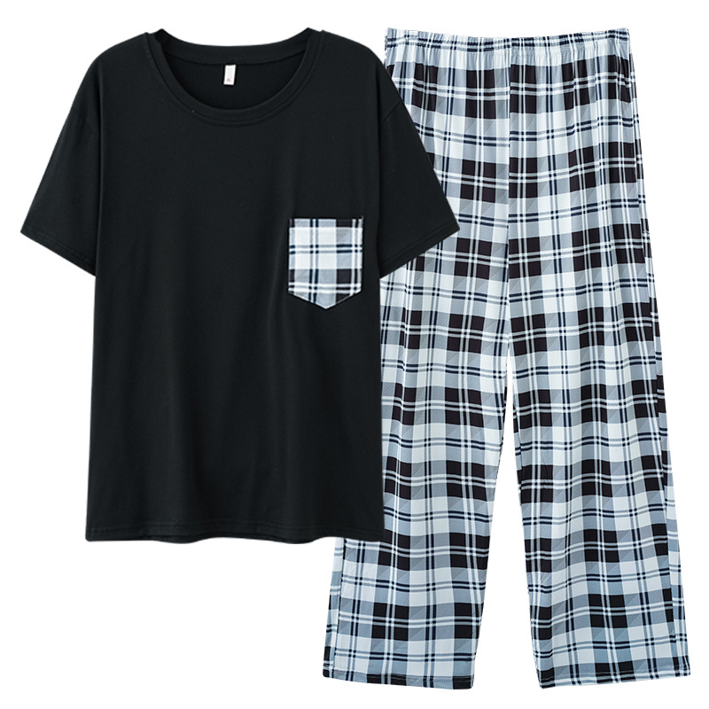 Women's Plus Size Sleepwear Elegant Large Size Pajamas Set Four Seasons T-Shirt and Long Pants Breathable Homewear