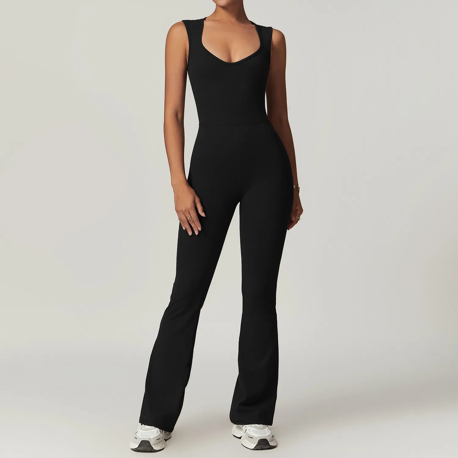 Wholesale Woman Sports Jumpsuit Yoga Wear Tight-Fitting Bodysuit Female Casual Gym Fitness Sets Clothing