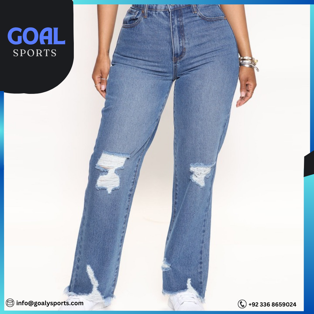 Women Denim Pants Back View