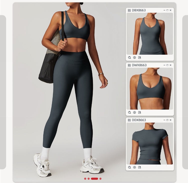 Womens Sportswear Workout Gym Fitness Sports Bra Sets Gym Active Wear Set for Women Clothing