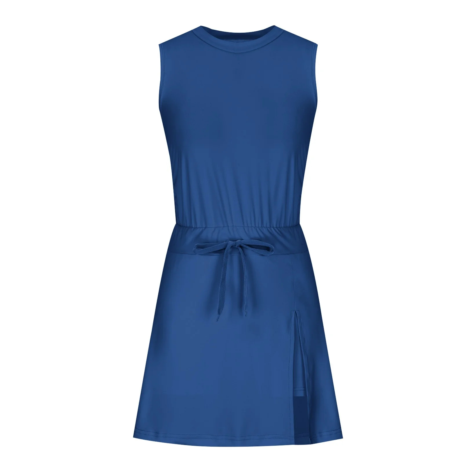 Custom Sleeveless Summer Quick Dry Modest Built Bra Halter Athletic Pleated Tennis Dress Plus Size for Women