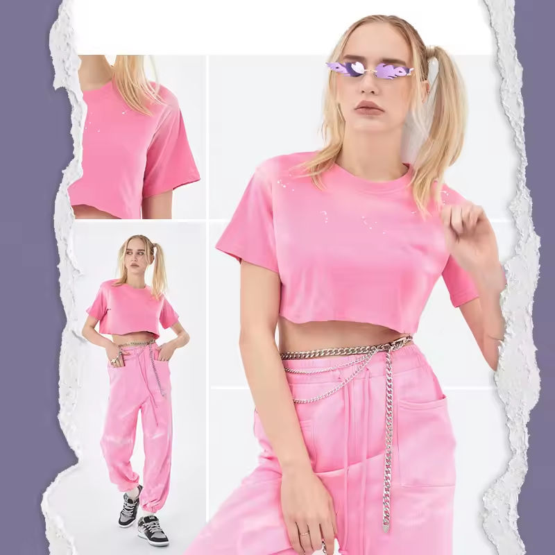 Custom High Quality Heavy Weight Oversized Streetwear Y2k Clothing Ladies Women's Summer Crop Top Tshirt