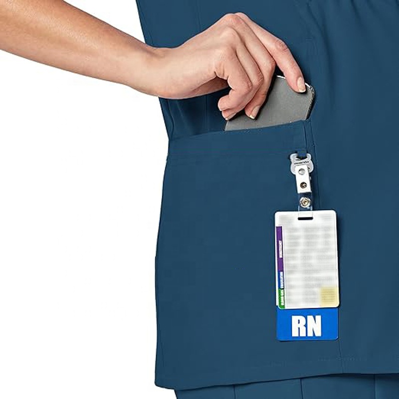Custom Wholesale Women V-Neck Top Hospital Medical Nurse Maternity Scrubs Uniform Suit Set for Pregnant Women