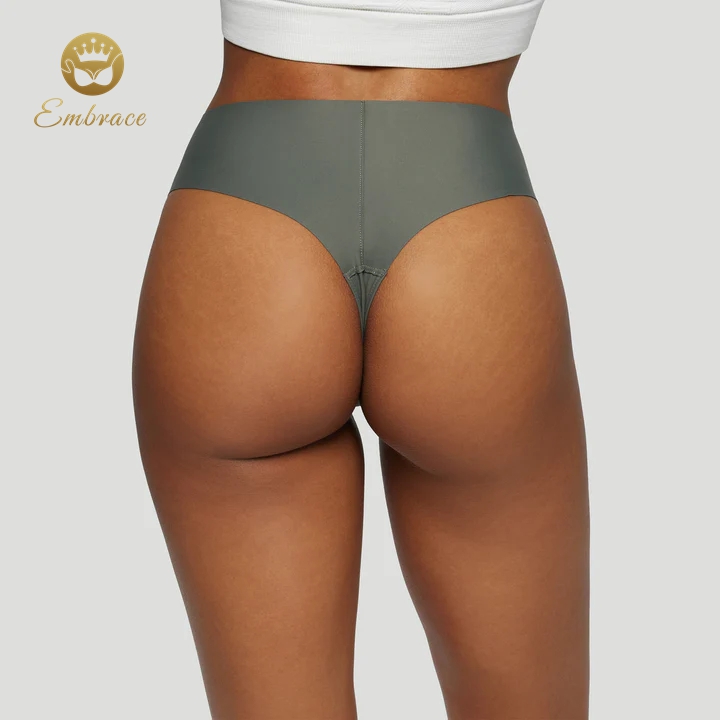 Color Size Customize Camel Toe Proof Underwear New Design Women Panties Cameltoe Coverage Thong Seamless Thong