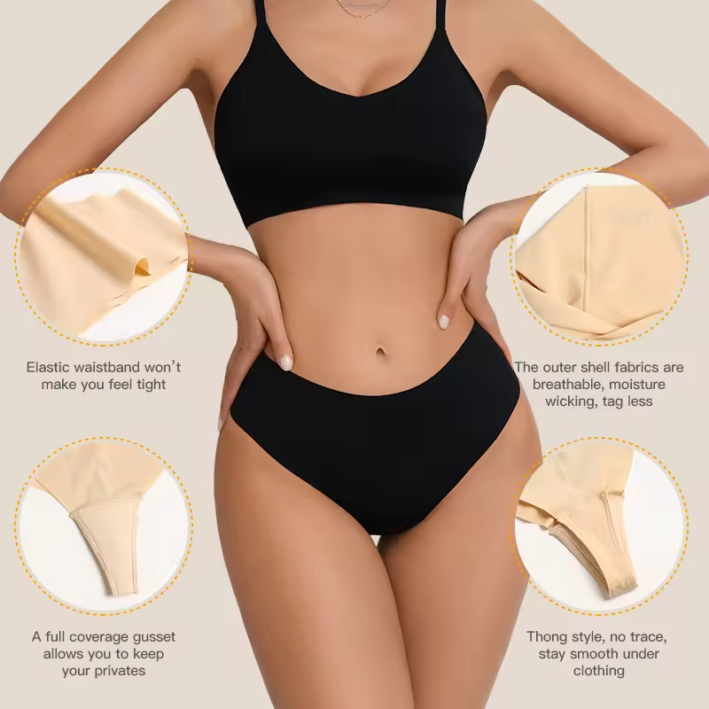 Hot Sale Narrow Gussets Front Seams Camel Toe Prevention Panty Women CamelToe Proof Front Wedgies Panties Suitable For Fitness