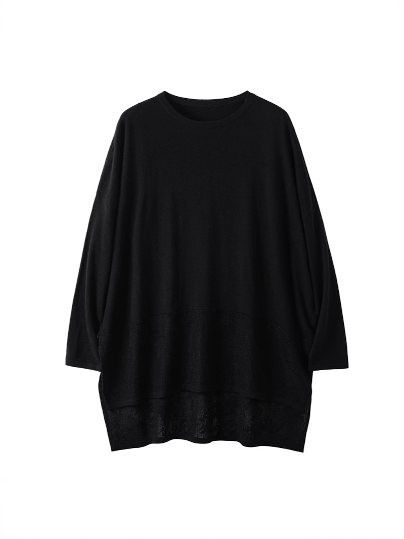 2025 Spring Summer Collection Elegant All-Season Casual Long Sleeve Pullover Top for Women 30% Wool Blended Commuter Loose Solid