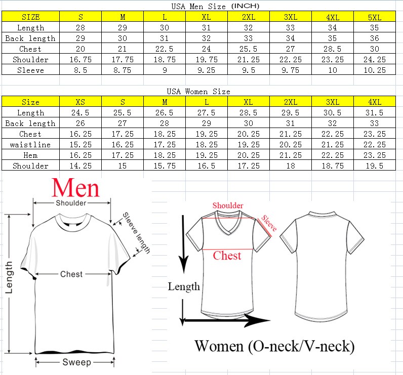 Standard Size Chart Table