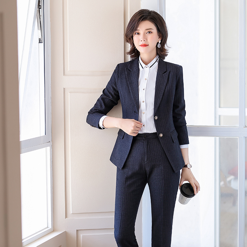 Professional Women's Bank &amp; Business Suit Front Desk Hotel Cashier Vest Overalls Elegant Dress for Office Hospitality Industries