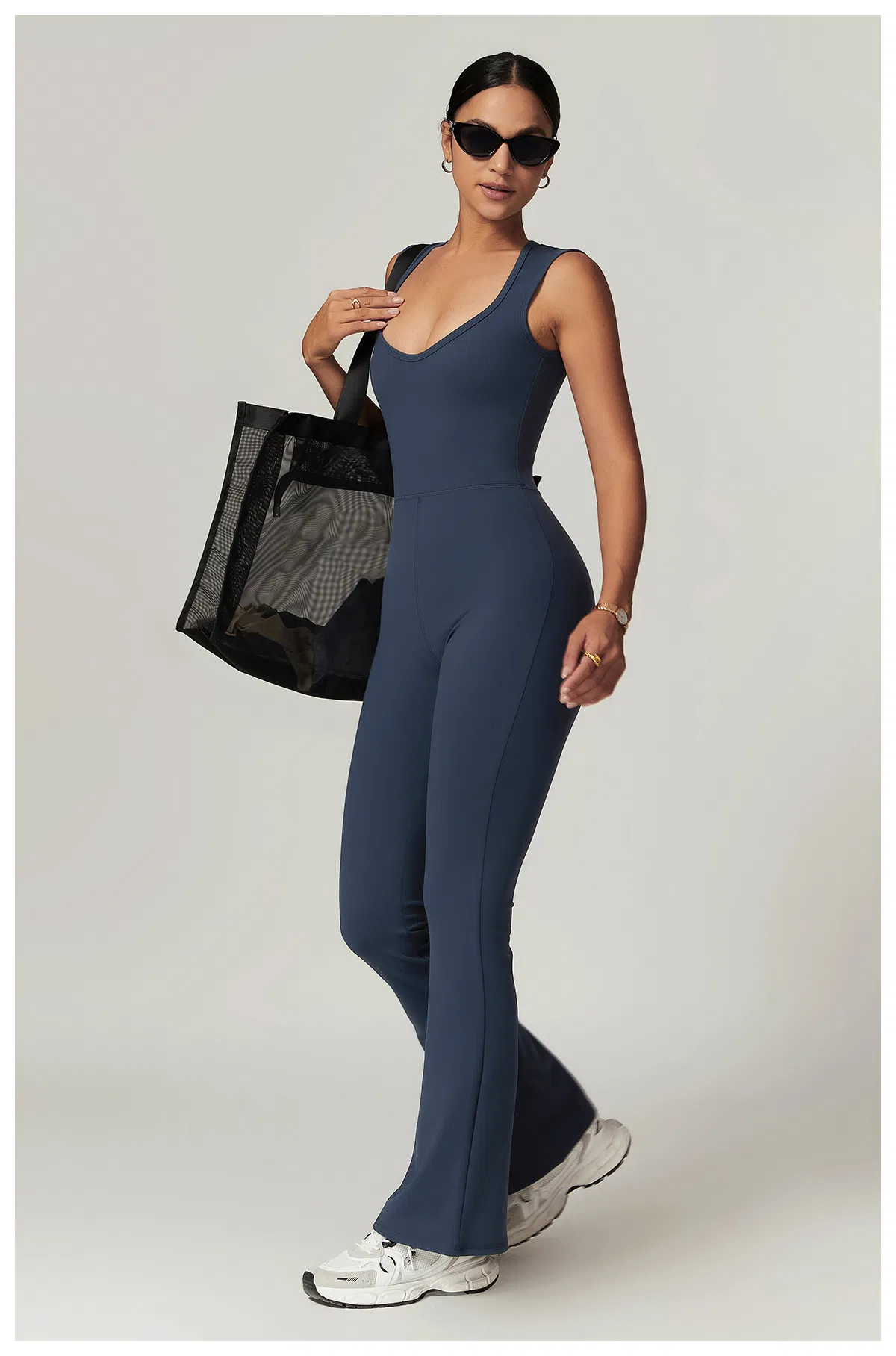 Wholesale Woman Sports Jumpsuit Yoga Wear Tight-Fitting Bodysuit Female Casual Gym Fitness Sets Clothing