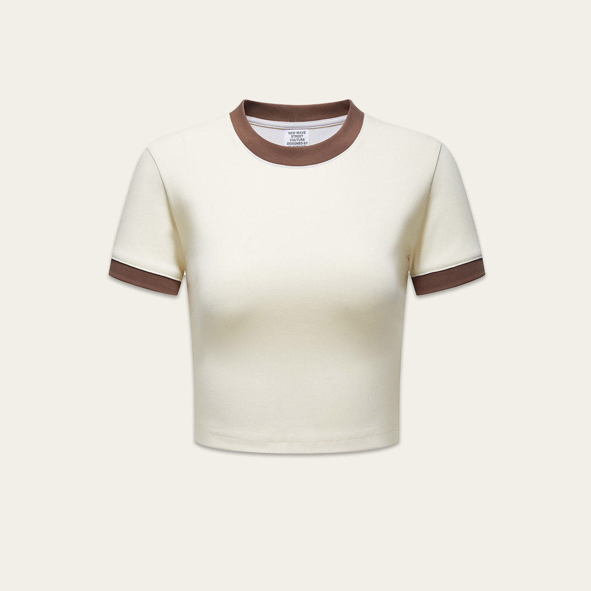 Logo Customized Slim Fit Spicy Cropped Women T Shirt Girls Color Matching Crewneck Top Tshirt Vintage Preppy Streetwear T-Shirt