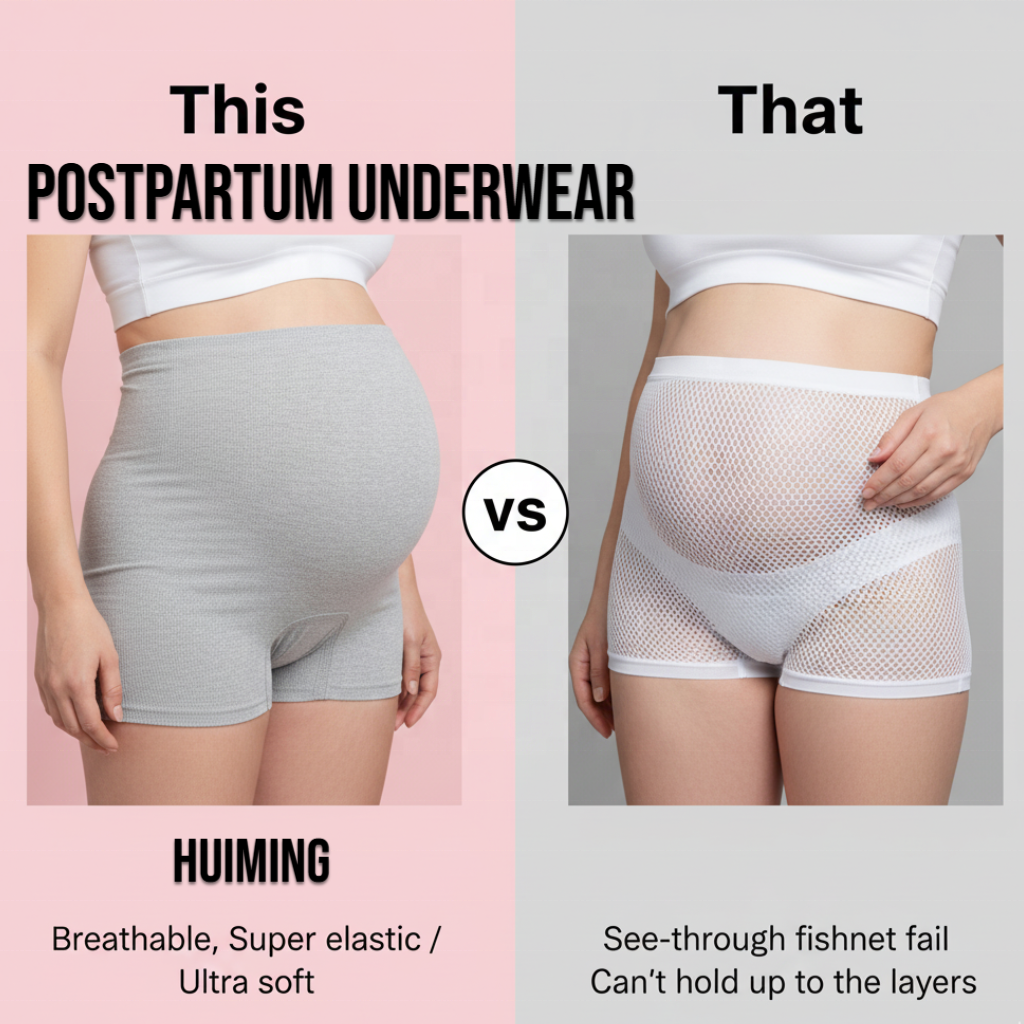 Nice Soft High Waist Maternity Underwear Eco-Friendly Plus-Size Stretch Undershorts for Women Plain Postpartum Clothing