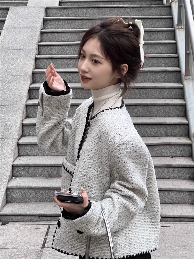 Elegant French Style Women's Coat Autumn Niche Short Socialite Versatile Early Autumn Top