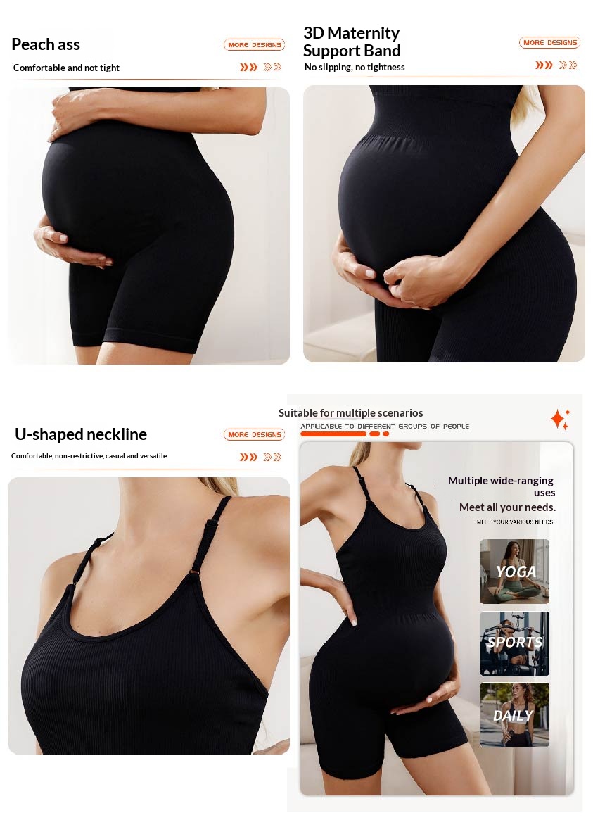 European American Slim-fit Casual Belly-free Solid Summer Criss-cross Collar Beautiful Back Pregnant Women's Maternity Jumpsuit
