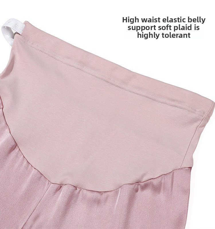 Casual Summer High Waist Maternity Shorts Lace Thin Loose Outerwear Belly Support Fashionable Safety Clothing for Pregnant Women