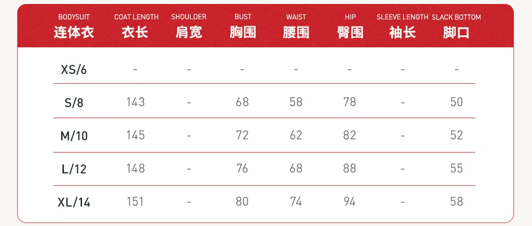 Size Chart 1