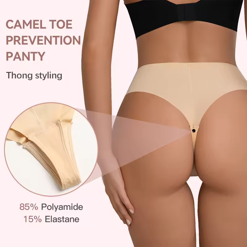 Hot Sale Narrow Gussets Front Seams Camel Toe Prevention Panty Women CamelToe Proof Front Wedgies Panties Suitable For Fitness