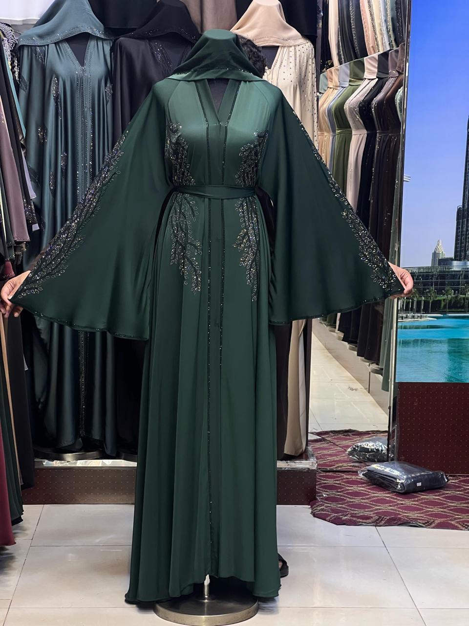 2025 New Dubai Traditional Islamic Clothing for Women Beautiful Black Abaya From Saudi Arabia Gulf Cloths Muslim Accessories