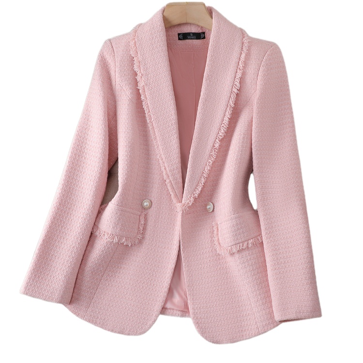 S-4XL Women's blazer Outerwear New High-end Feeling Top Rough Tweed Luxury Style blazer Jacket for Party