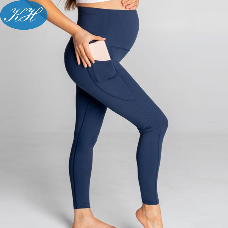 Custom Women's Maternity Yoga Wear Plus Size Private Label Printed Pregnancy Pants