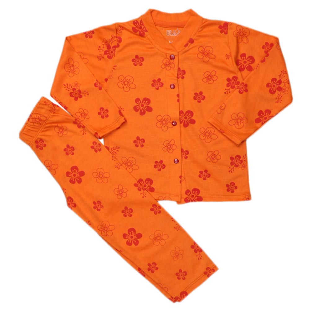 Girls Sleeping Suit - Orange