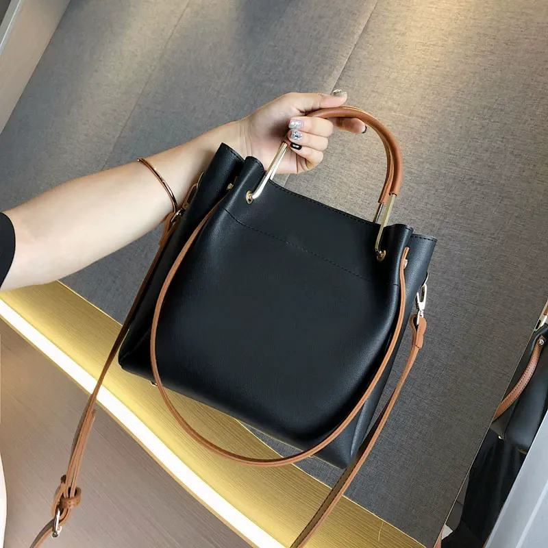 Women's Fashion Leather Handbag Eco-friendly Material Reinforced Stitching Multi-pocket Shoulder Bag