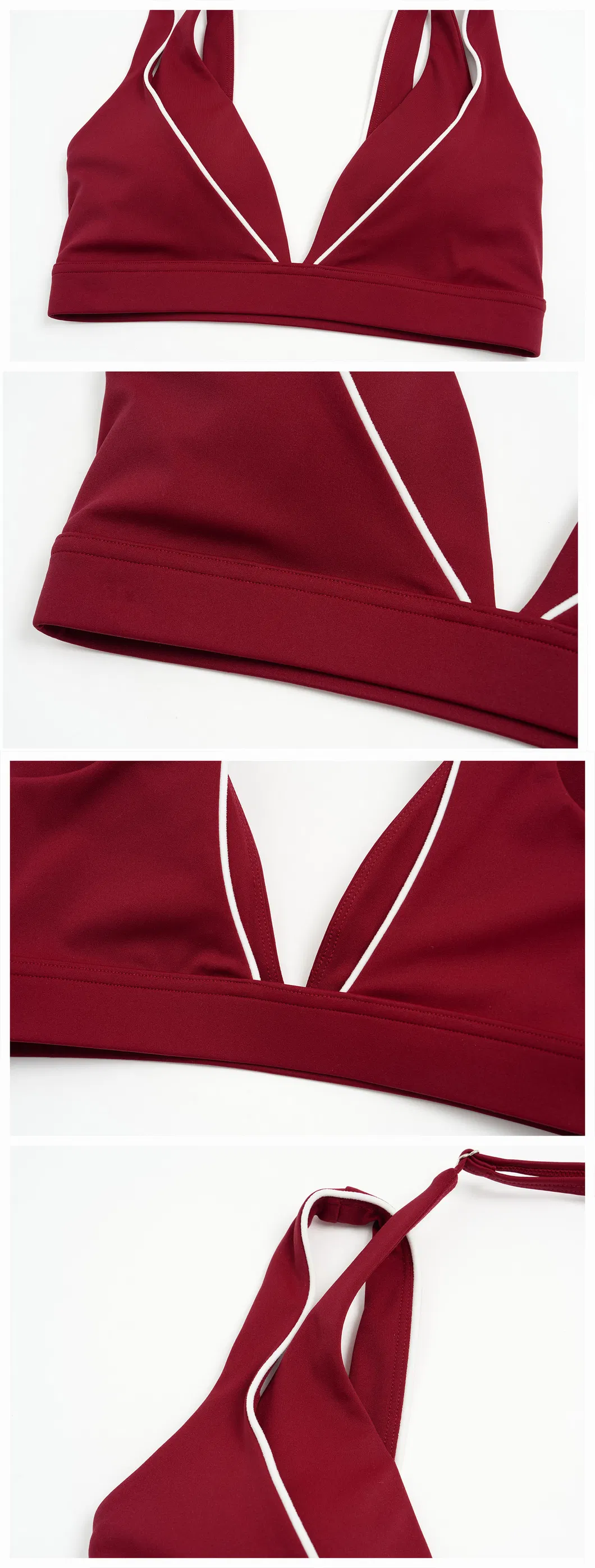 Womens Casual Fashionable Active 2 Piece Fitness Clothing with Deep V Neck Layered Sports Yoga Bra High Waist Gym Running Mini Shorts
