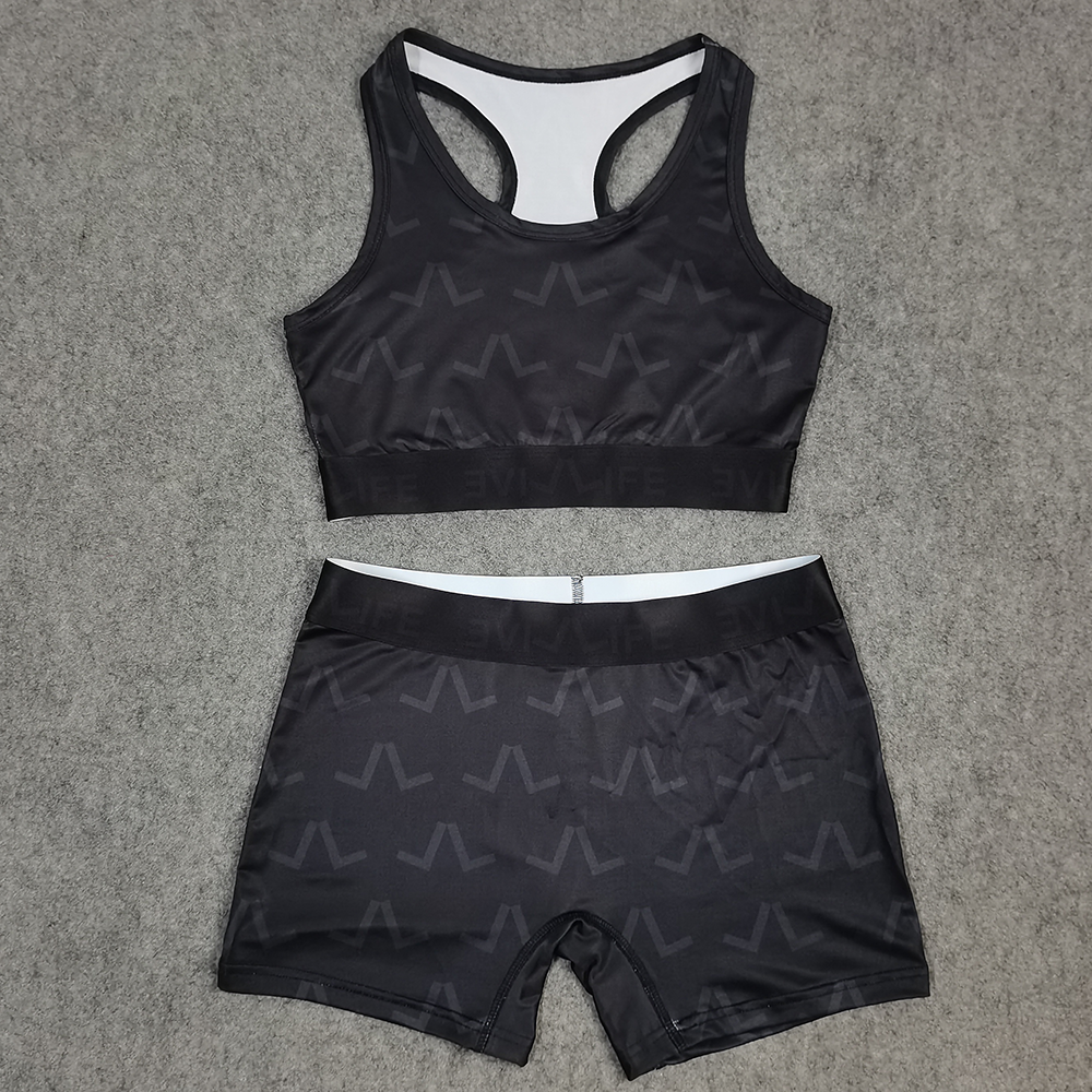 New Custom Sports Women's Breathable Bra Yoga Sets Quick Dry Plus Size Elastic Waist Sleeveless for Women Underwear