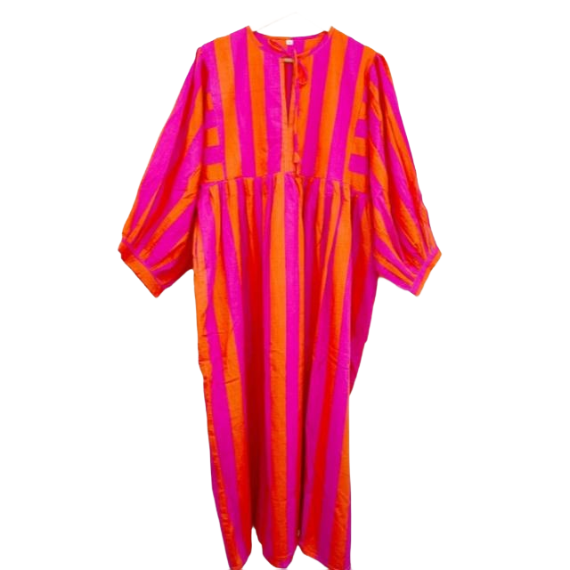 Women's Floor-Length Afgani Dress New Collection Breathable Cotton Casual and Trendy for Spring Season