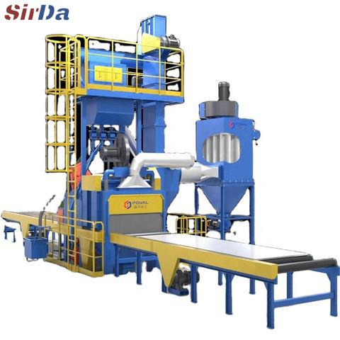Continuous Feed Blasting System for Steel Plating.