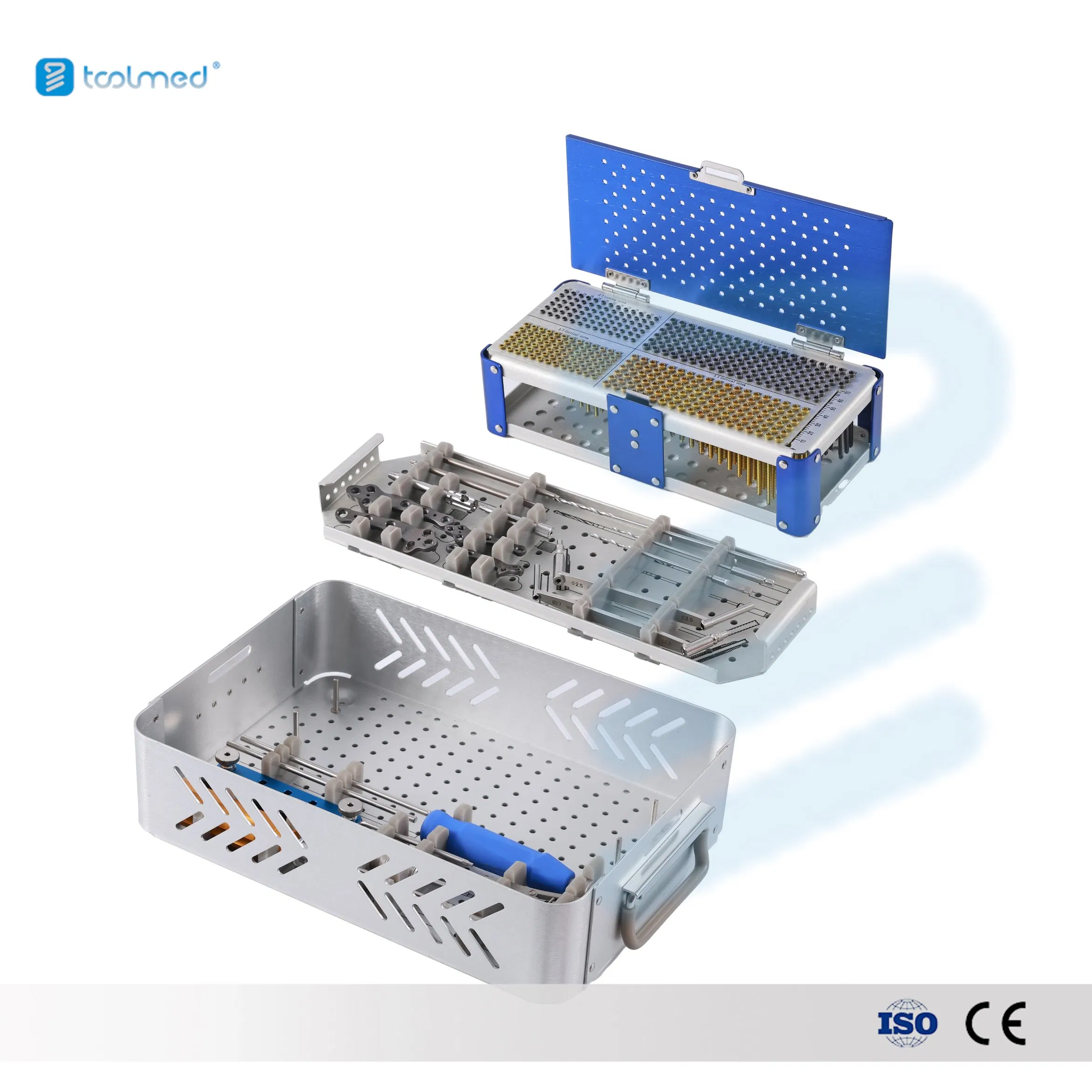 Veterinary Orthopedic Instruments Trauma Kit Tplo Bone Locking Screw Instrument Set for Animal Surgery 2.7/3.5