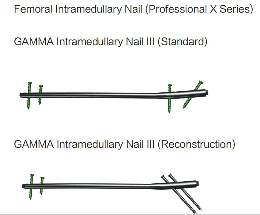 Surgical Instrument Titanium Gamma Femoral Intramedullary Nails