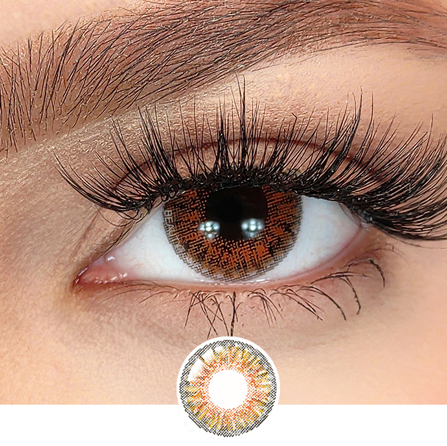 Honey Colored Contact Lenses Big Eye Soft Lens Good Quality Eyewear