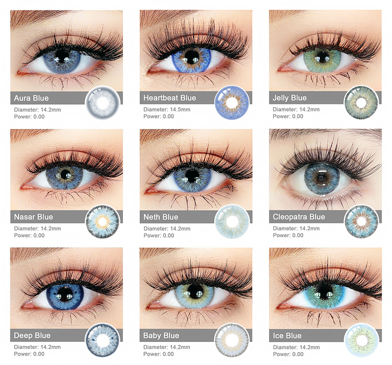BeautyTone Brand Manufactured Eyewear Cosmetic Softlens New Beauty Doll Eye Blue Contact Lenses Color Contact Lens 1 Year