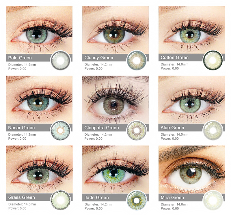 BeautyTone Green Eye Contact Lenses Luxury Dark Mochi Green Color Contact Lens Soft Contacts Private Label Wholesale