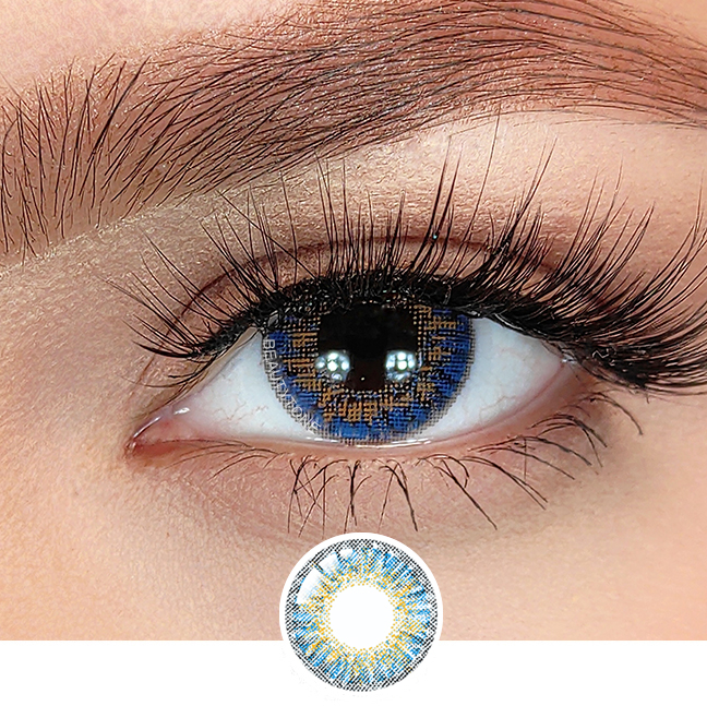 True Sapphire Custom Eye Lens Cosmetic Eye Color Contact 1 Pair Beautiful Eye Lenses