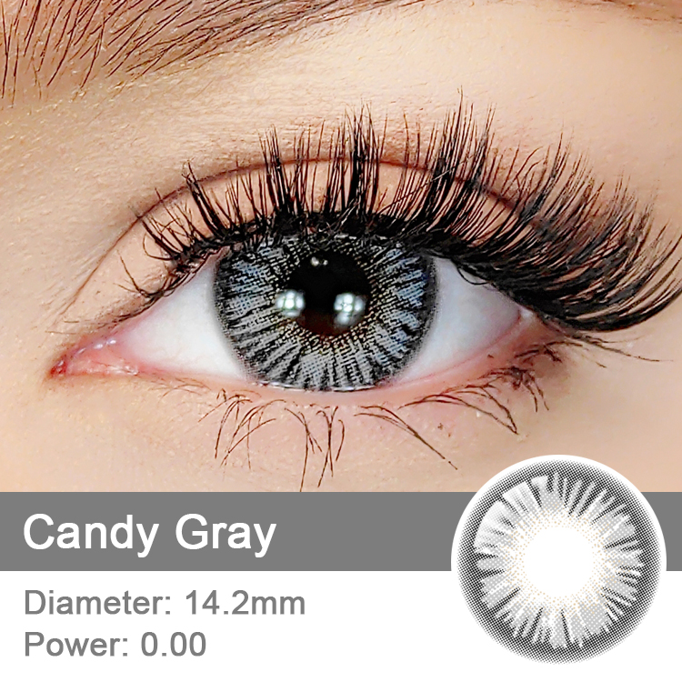 BeautyTone Candy Gray Lentes De Contacto Yearly 14.2mm Three Tone Lens Contact Lenses