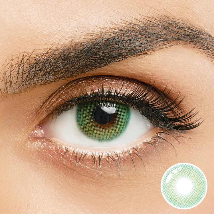 High Quality Contact Lenses Custom logo Wholesale Safe Cheap Eyewear HD Emerald 2 Tone Most Natural Colored Eye Contacts