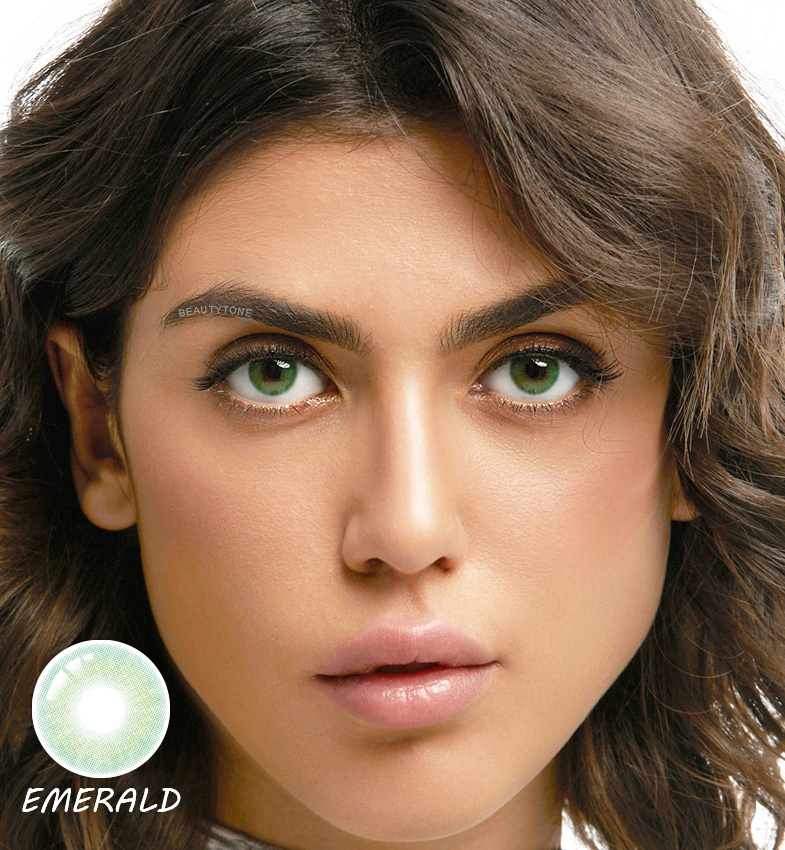 Wholesale Color Contact Lens Cheap Cosmetics for Blue Eyes BeautyTone HD Emerald Most Comfortable Green Contact Lenses